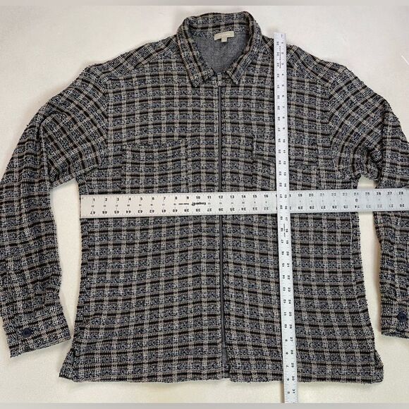 UNKNWN Tweed Shacket Full Zip Shirt Jacket Men Large Multicolor Long Sleeve - Picture 7 of 7